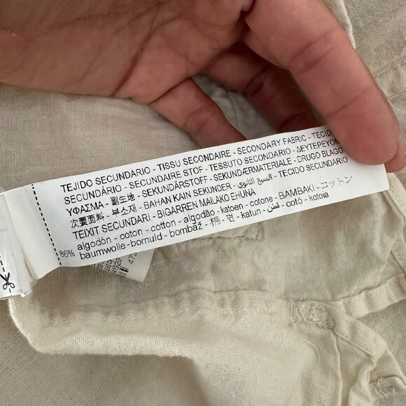 Zara Men Retro Inspired Crochet Knit Button Up Shirt Short Sleeve Cotton Blend M - Picture 14 of 16